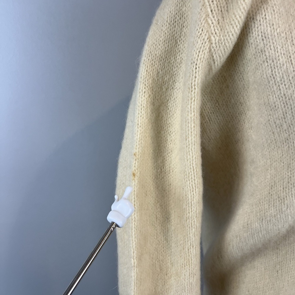 Womens Vintage Cardigan Sweater Shetland Wool Mohair S/M Mademoiselle Fifth Ave - Picture 6 of 8